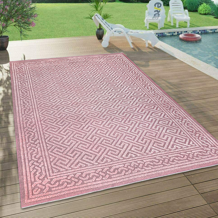 Canora Grey Astudillo Soft Pink Outdoor Rug Wayfair.co.uk